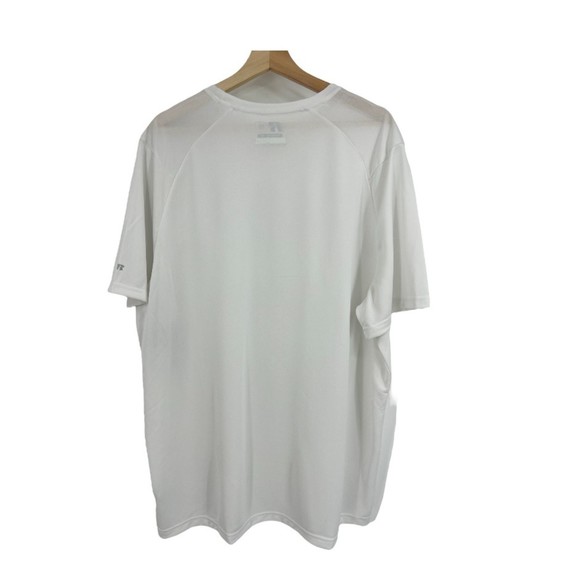 Active T-Shirt Men's 2XL Solid White RUSSELL Core Hybrid Jersey Tee - Picture 4 of 12